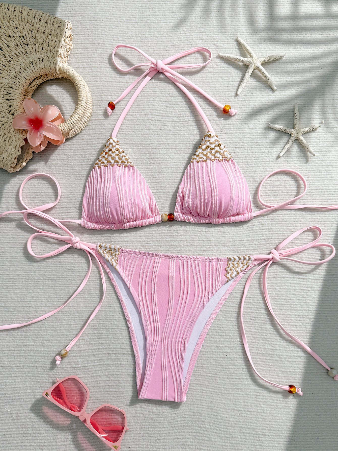 Womens Triangle Bikini Two-Piece Swimsuit - New Sexy Bathing Suit Beachwear